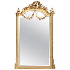 19th Century French Neoclassical XVI Gilded Mirror