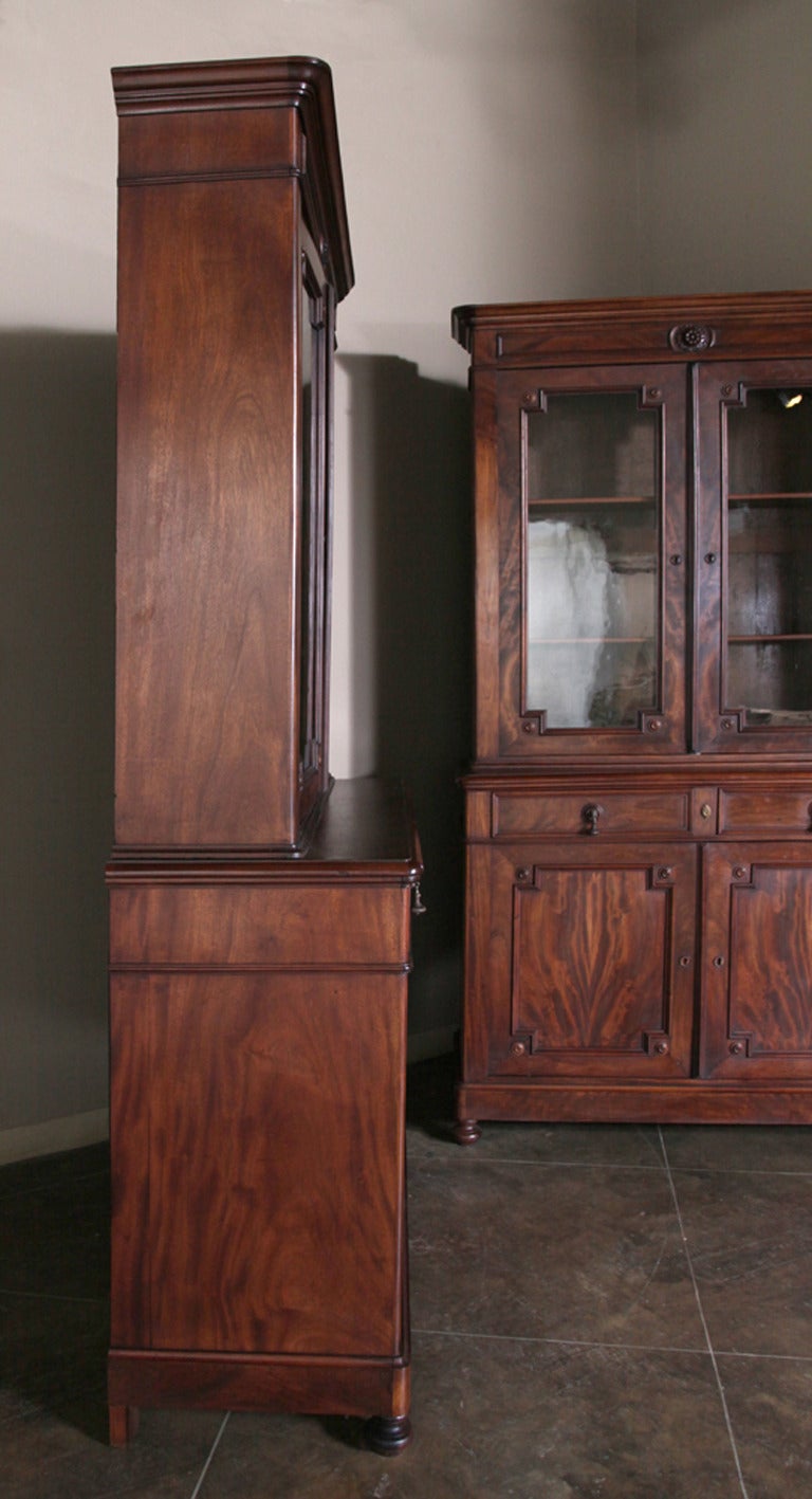 Pair of Louis Philippe Mahogany Bookcases 4