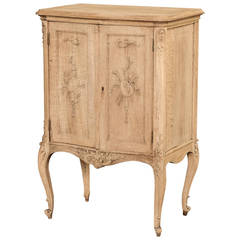 French Neoclassical Transitional Stripped Confiturier (Cabinet) in Oak