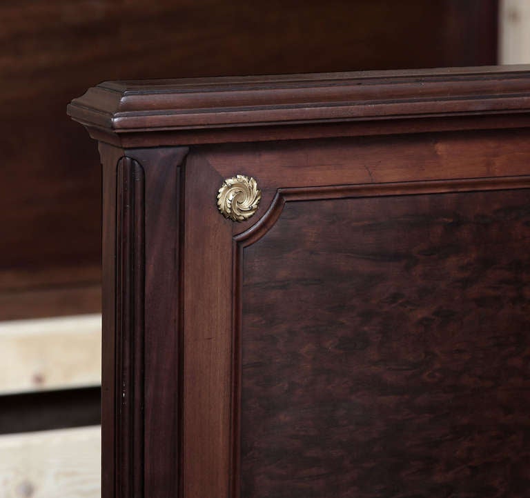 Antique French Louis XVI Mahogany Queen Bed at 1stdibs