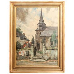 Framed Oil Painting on Canvas by Julien Celos, (Belgium, 1884–1953)