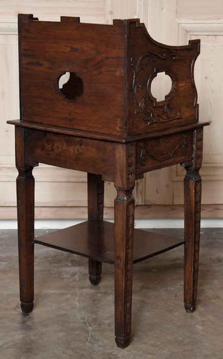 Antique Rustic Louis XVI Side Table/Nightstand In Excellent Condition In Dallas, TX