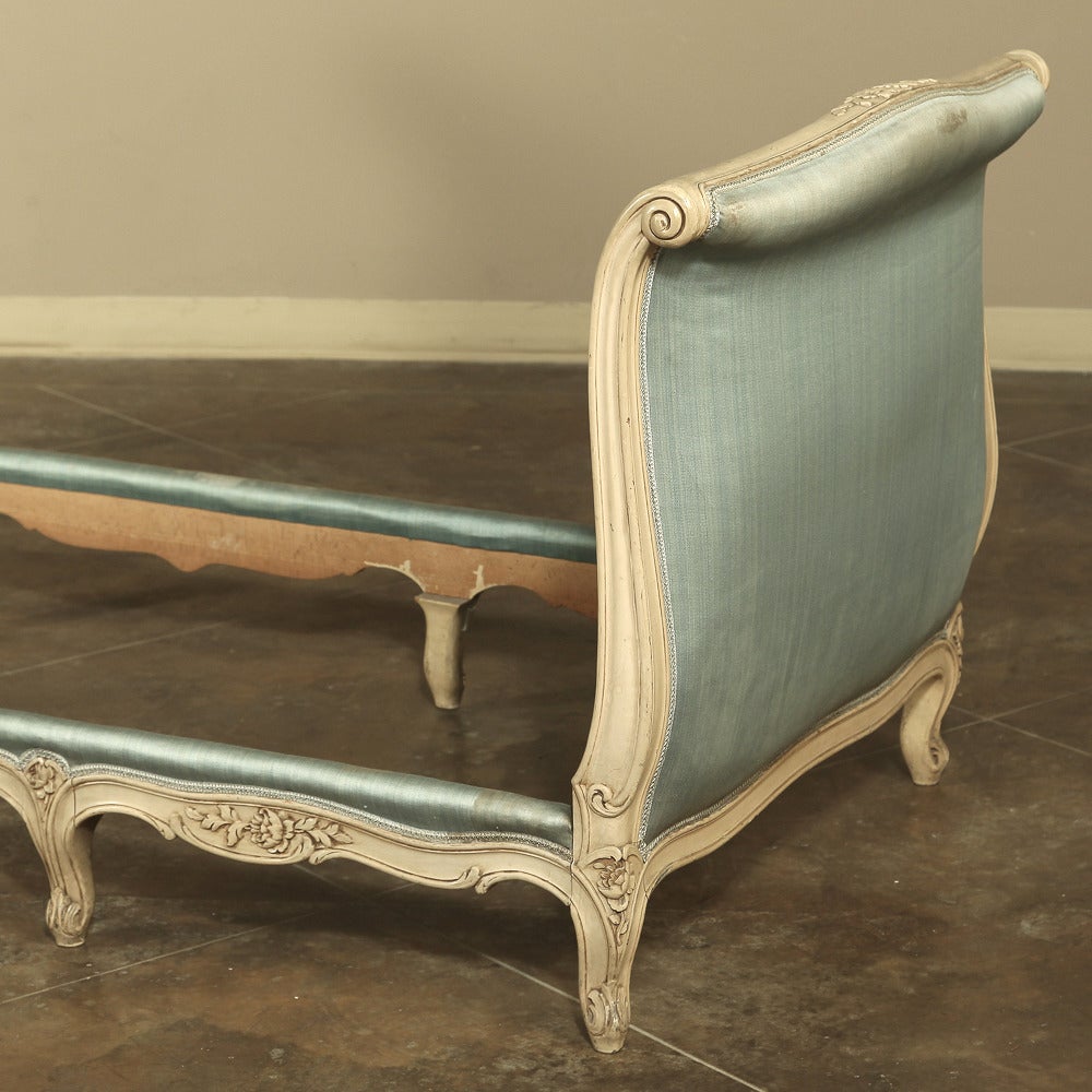 Antique Louis XV French Polychrome Painted Day Bed 2