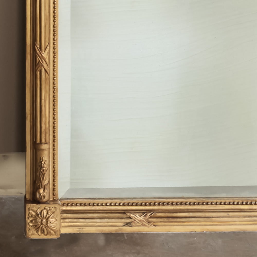 19th Century French Louis XVI Gilded Antique Mirror 2