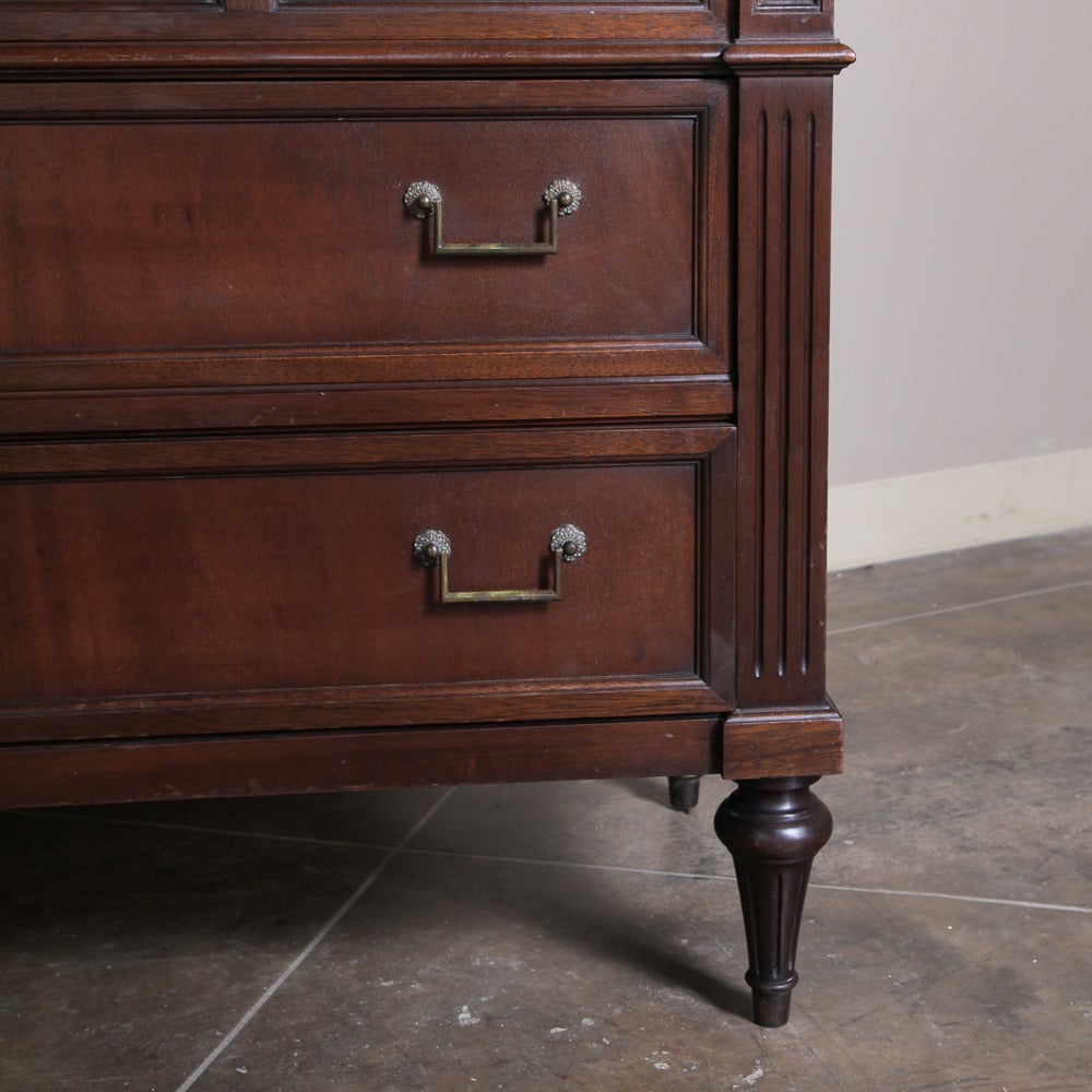 Hand-Crafted 19th Century Italian Neoclassical Marble-Top Commode