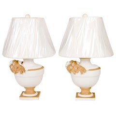 Pair of Vintage Terra Cotta Table Lamps
