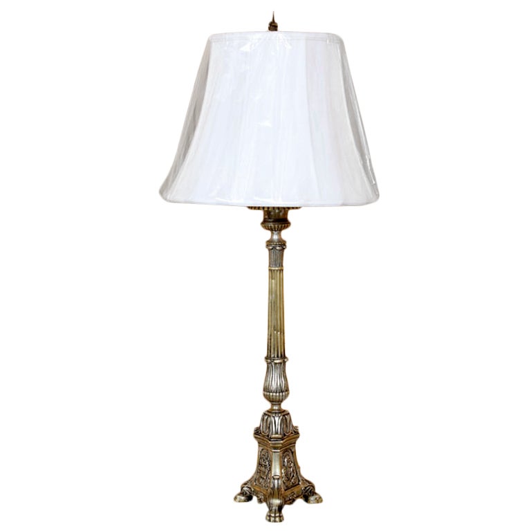 Antique Altar Candlestick Table Lamp at 1stdibs