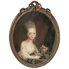 Antique 18th Century Framed Oil Portrait