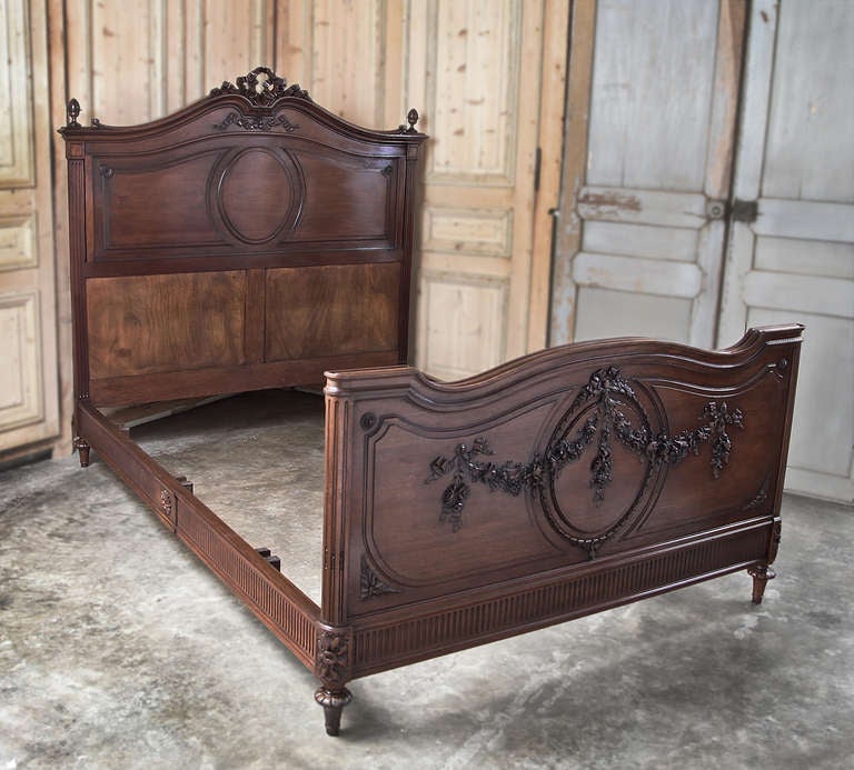Antique French Louis XVI Queen Bed 6