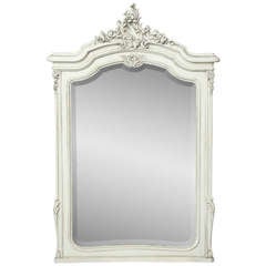 Antique French Louis XV Walnut Mirror