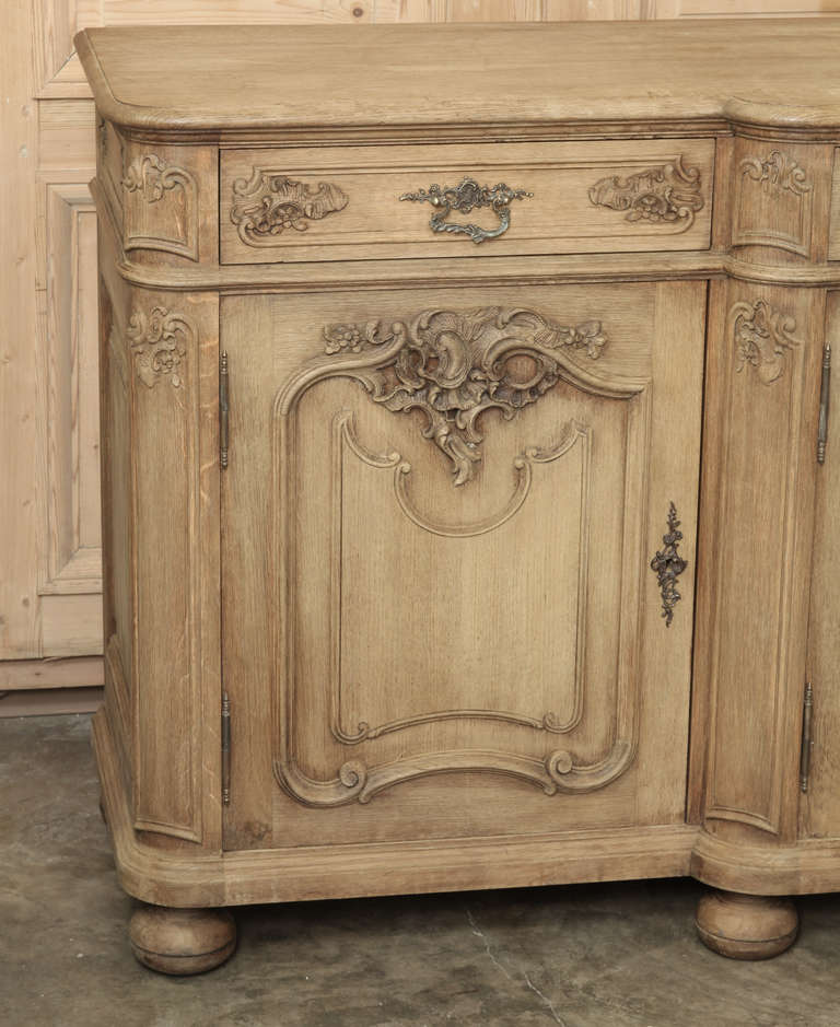 18th Century and Earlier Country French Step Front Buffet