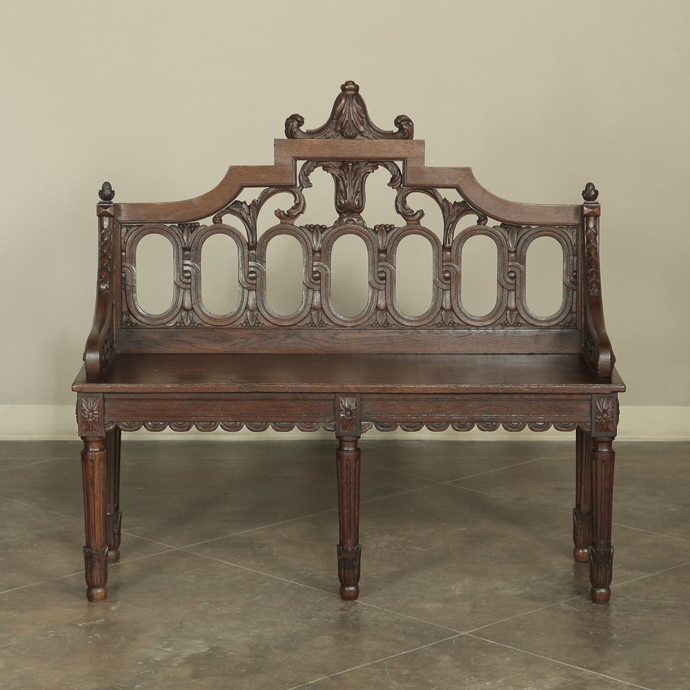 French 19th Century Neoclassical Hall Bench