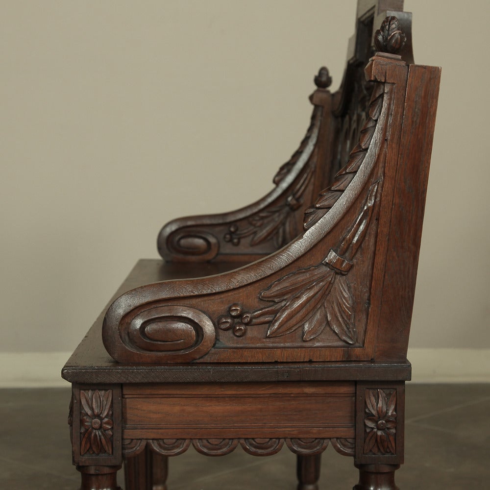 19th Century Neoclassical Hall Bench 1