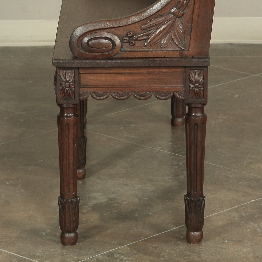 19th Century Neoclassical Hall Bench 3
