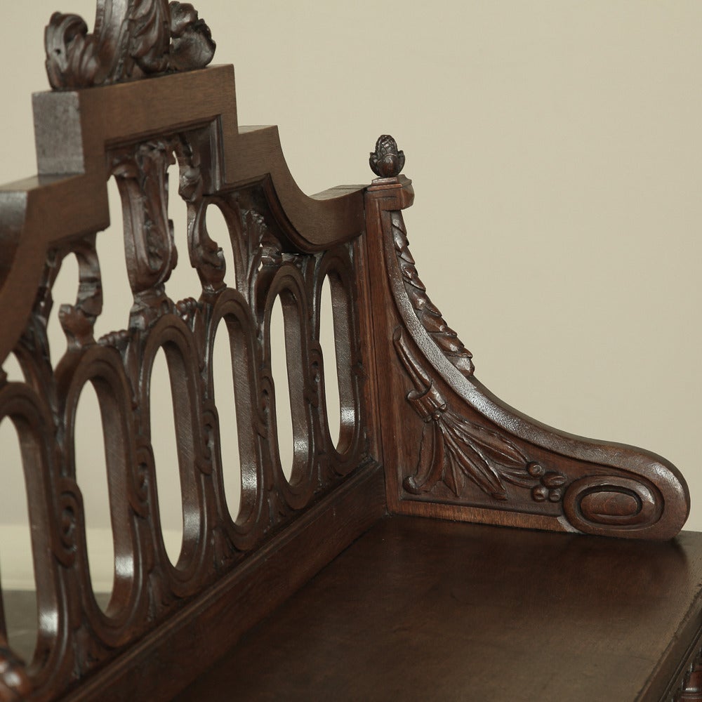 19th Century Neoclassical Hall Bench 2