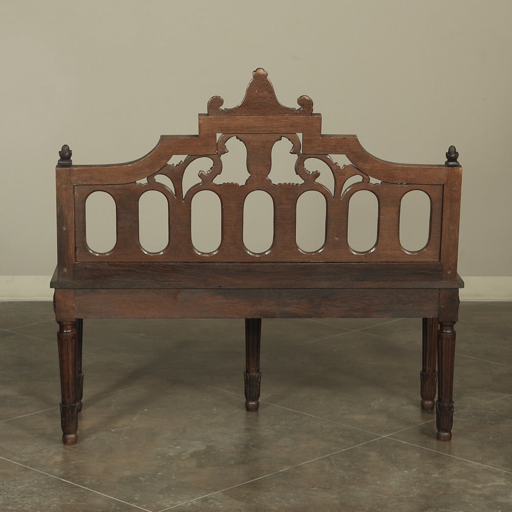 19th Century Neoclassical Hall Bench 5