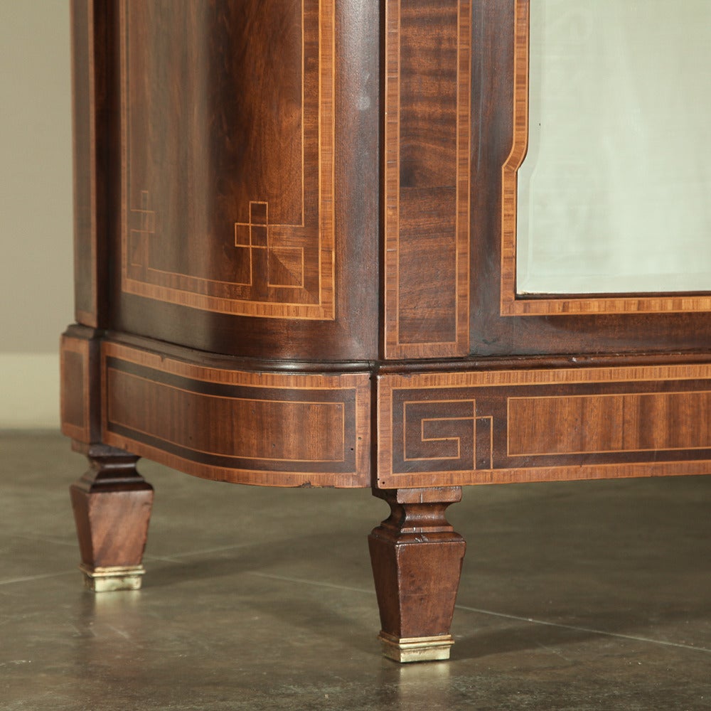 19th Century Neoclassical Marquetry Armoire 4