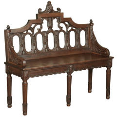 19th Century Neoclassical Hall Bench