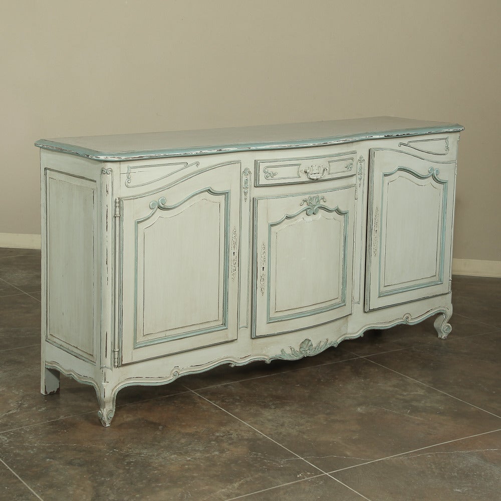 Antique Country French Painted Buffet For Sale at 1stdibs