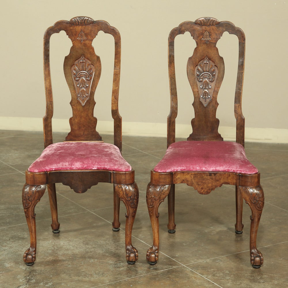 19th Century Set of Ten Queen Anne Style Chairs In Excellent Condition In Dallas, TX