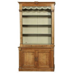 Country French Empire Style Fruitwood Bookcase