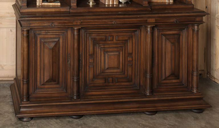 Antique Henri II Walnut Bookcase