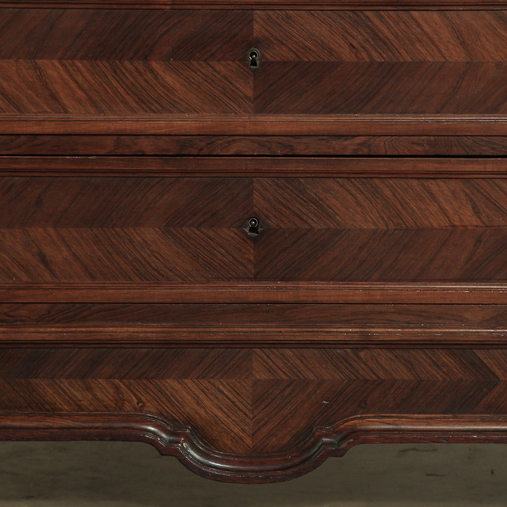 19th Century French Louis VI Rosewood Semanier, Seven-Drawer Commode/Chest 1