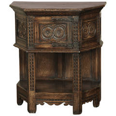 Antique French Renaissance Revival Oak Cabinet