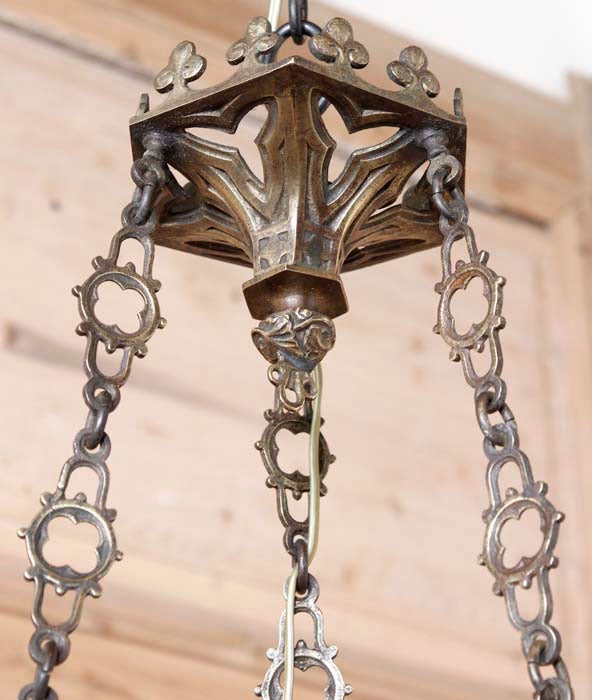 Antique Gothic Bronze Incense Burner Chandelier 1