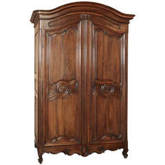 18th Century Country French Walnut Armoire