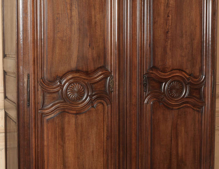 18th Century and Earlier 18th Century Country French Walnut Armoire