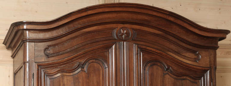 18th Century Country French Walnut Armoire 1