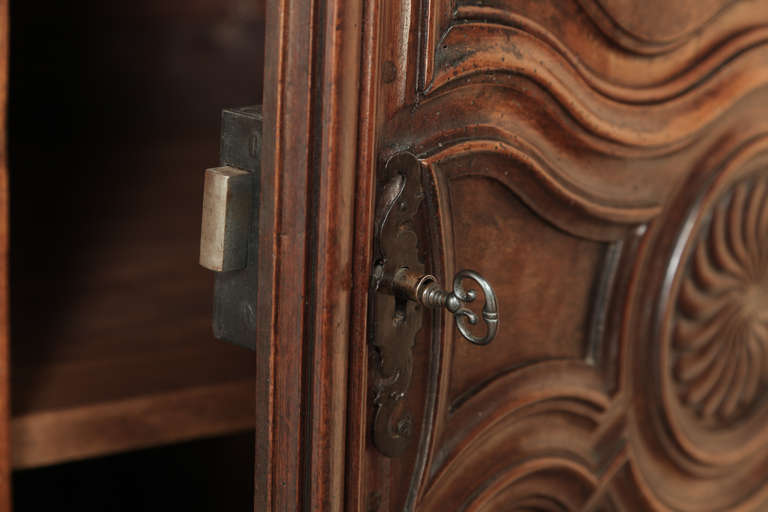 18th Century Country French Walnut Armoire 3