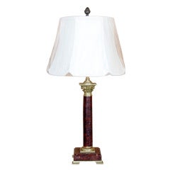 Antique French Marble Table Lamp