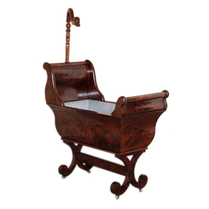 Louis Philippe Period Mahogany Cradle