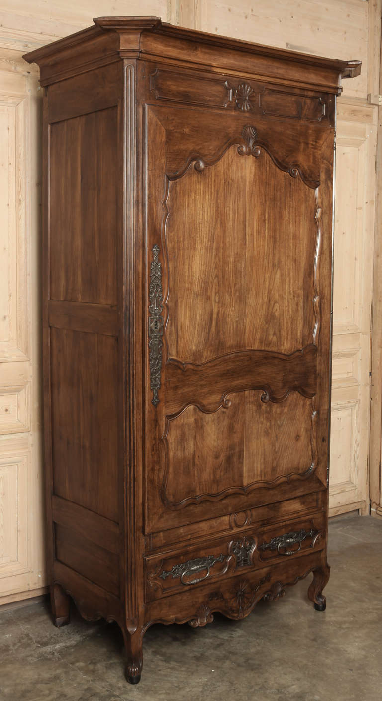 Hand-Crafted Antique Provencal Fruitwood Bonnetiere