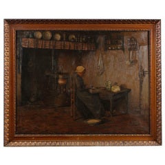 Antique Framed Oil on Canvas