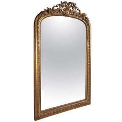 Antique Grand Napoleon III Period Gilded Mirror