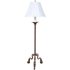 Antique Wrought Iron Floor Lamp