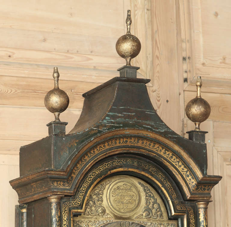 18th Century English Regency Pagoda Long Case Clock by Joseph Herring 1