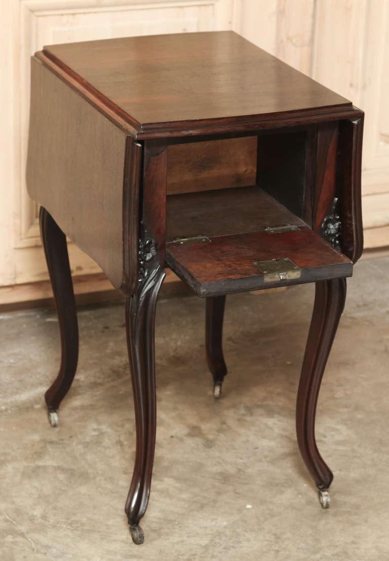 Antique French Napoleon III Rosewood Night Stand 3