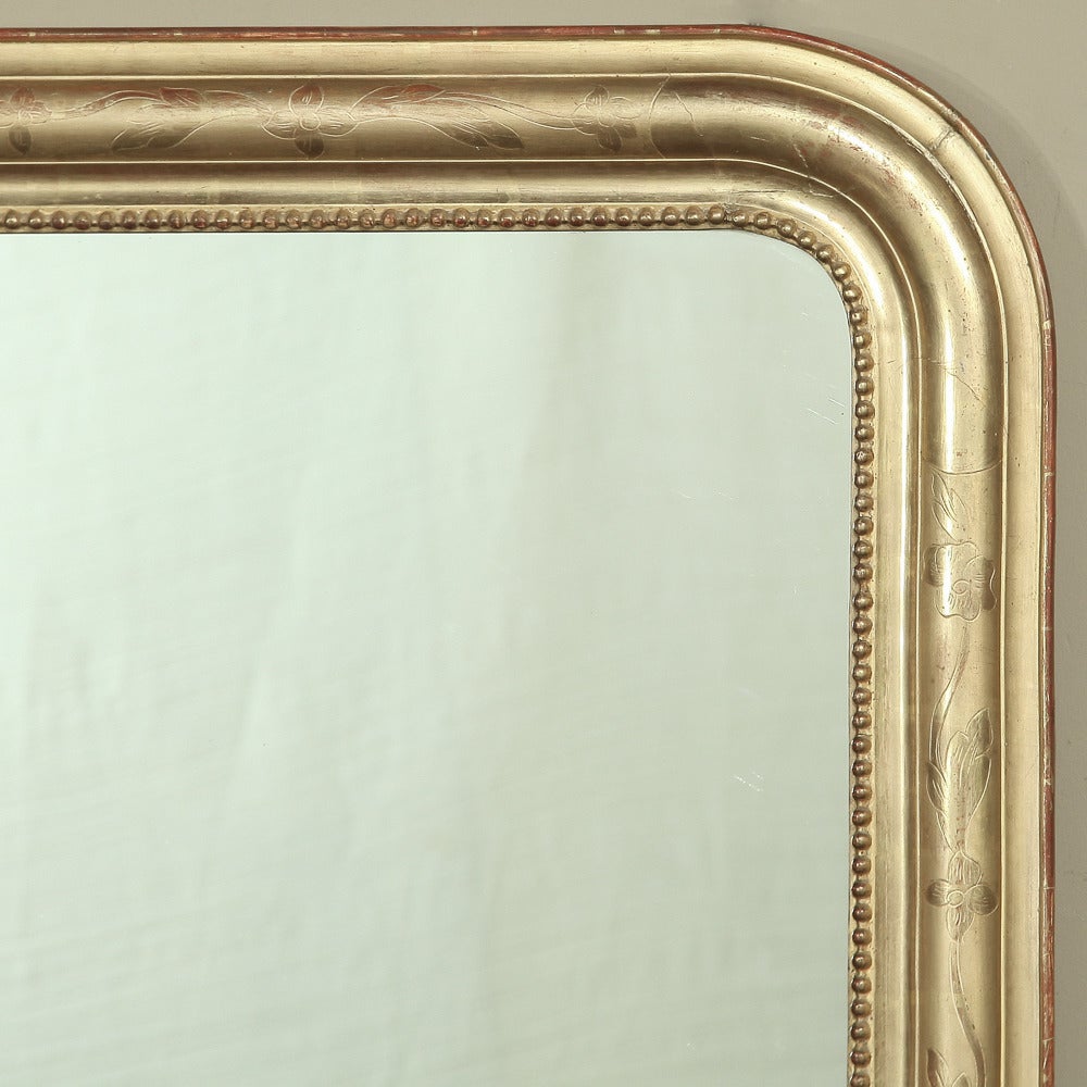 Mid-19th Century 19th Century French Louis Philippe Gilded Mirror