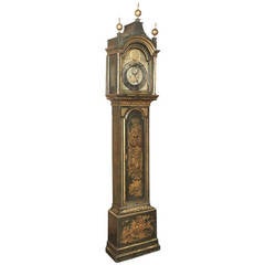 horloge Régence anglaise du 18e siècle à long boîtier en forme de pagode par Joseph Herring