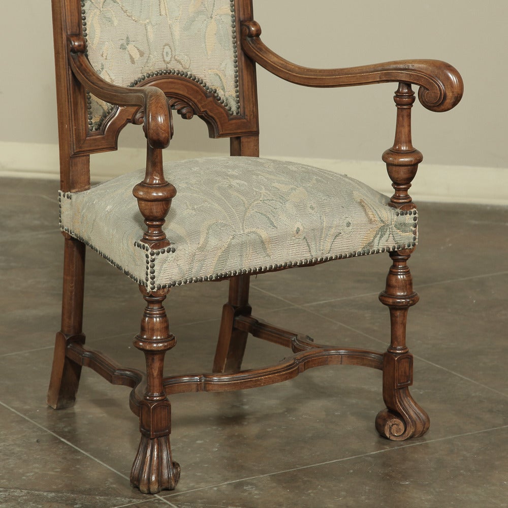Late 19th Century 19th Century French Renaissance Armchair with Tapestry