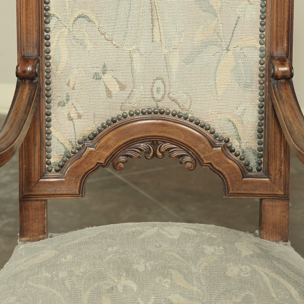 19th Century French Renaissance Armchair with Tapestry 2