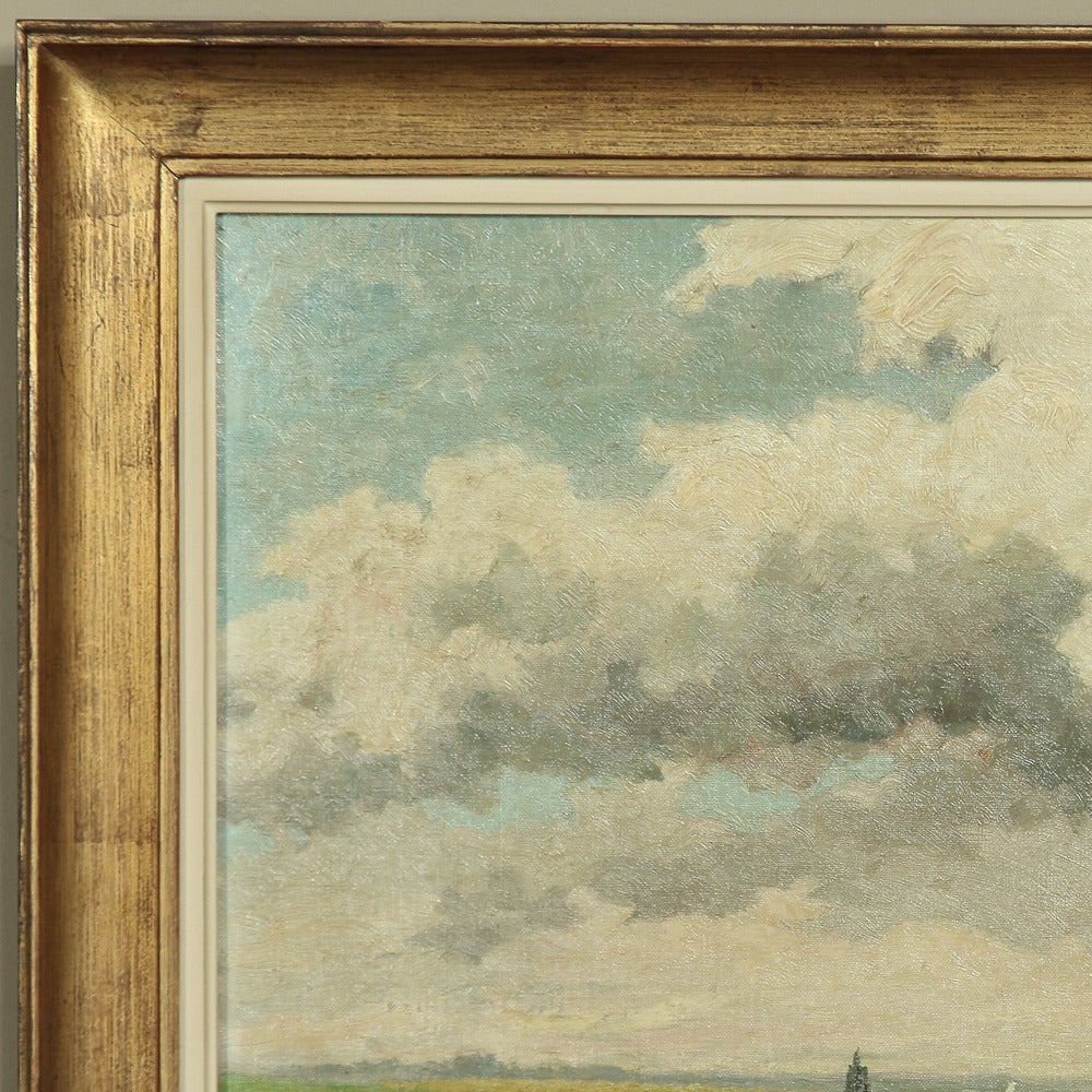 Canvas Framed Oil Painting of Coast by Ivan Wijck