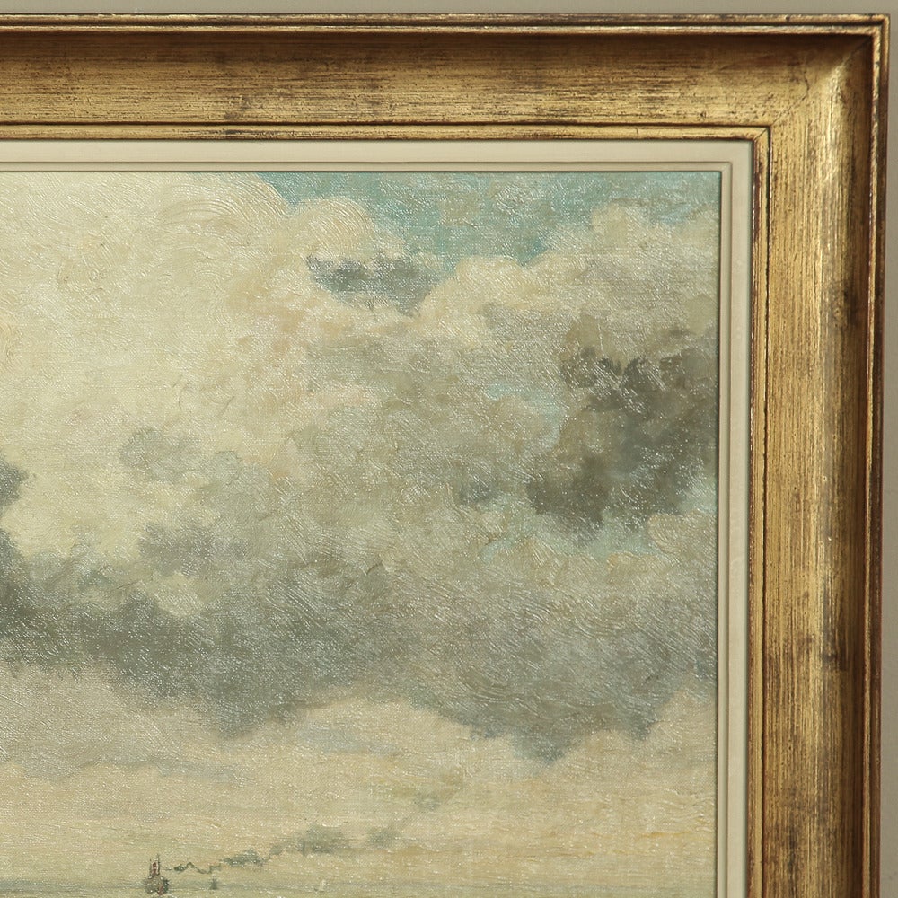 Framed Oil Painting of Coast by Ivan Wijck 2