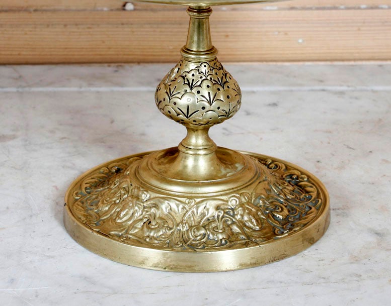 Antique Romantic Bronze Compote 1