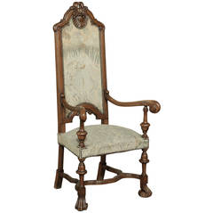 19th Century French Renaissance Armchair with Tapestry