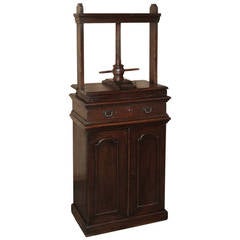 Antique Paper Press Cabinet